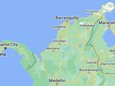 Map showing location of Palmito (9.33333, -75.55)