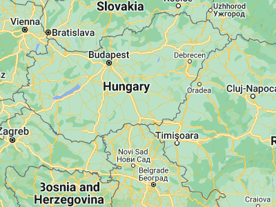 Map showing location of Pálmonostora (46.62417, 19.95156)