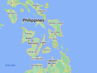 Map showing location of Palompon (11.0508, 124.3843)