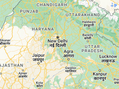Map showing location of Palwal (28.14327, 77.32698)