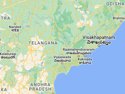 Map showing location of Palwancha (17.58152, 80.67651)
