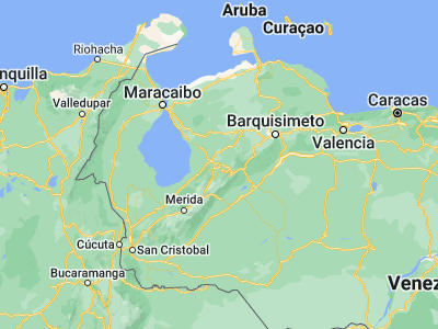 Map showing location of Pampán (9.44475, -70.47759)