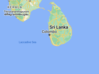 Map showing location of Panadura (6.7132, 79.9026)