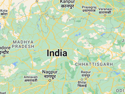 Map showing location of Pānāgar (23.3, 79.98333)