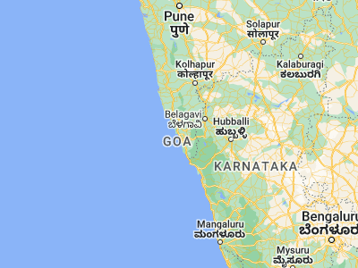 Map showing location of Panaji (15.48333, 73.83333)
