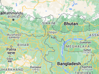 Map showing location of Panchagarh (26.33338, 88.55777)
