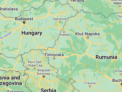 Map showing location of Pâncota (46.33333, 21.7)