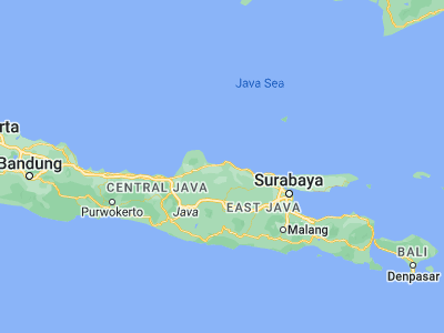 Map showing location of Pandan (-6.7335, 111.4507)