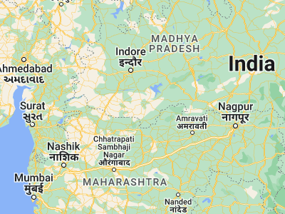 Map showing location of Pandhāna (21.7, 76.21667)