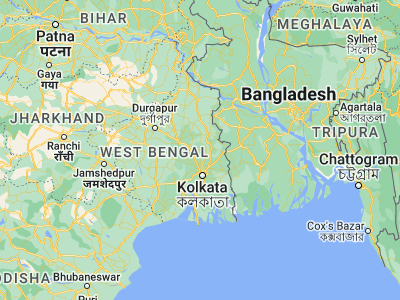 Map showing location of Pandua (23.07492, 88.28637)