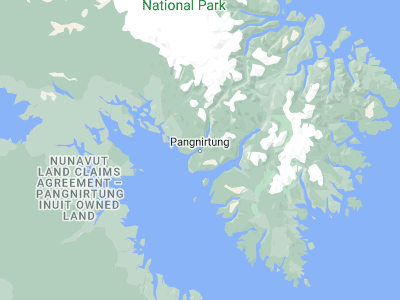 Map showing location of Pangnirtung (66.14511, -65.71252)