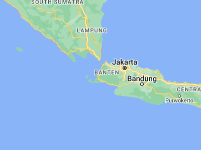 Map showing location of Panimbang (-6.4943, 105.7961)