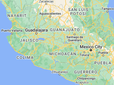 Map showing location of Panindícuaro de la Reforma (19.98278, -101.76069)