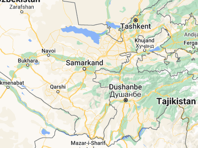 Map showing location of Panjakent (39.49524, 67.60931)