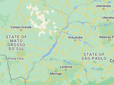 Map showing location of Panorama (-21.35639, -51.85972)