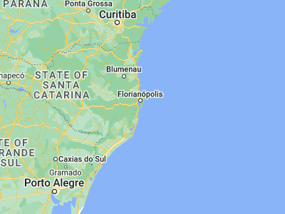 Map showing location of Pantano do Sul (-27.77972, -48.50861)