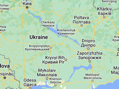 Map showing location of Pantayivka (48.674, 32.8841)