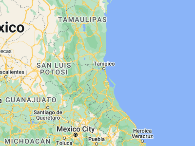 Map showing location of Pánuco (22.05, -98.16667)