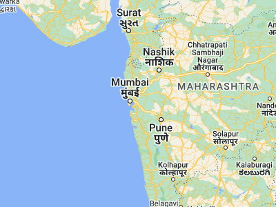 Map showing location of Panvel (18.98333, 73.1)