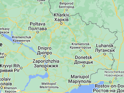Map showing location of Panyutyne (48.93692, 36.27563)
