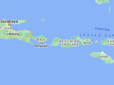 Map showing location of Paokmotong Utara (-8.626, 116.4585)