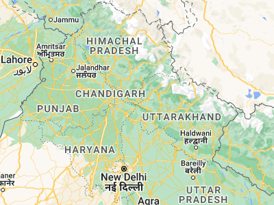 Map showing location of Pāonta Sāhib (30.43853, 77.62479)