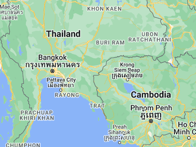 Map showing location of Paôy Pêt (13.65611, 102.5625)