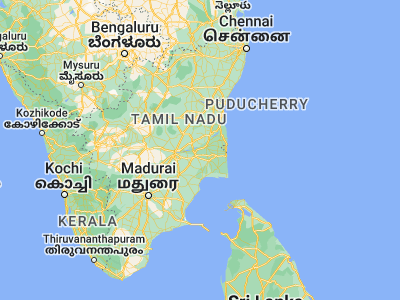 Map showing location of Papanasam (10.92687, 79.27056)