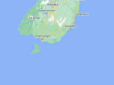 Map showing location of Papatowai (-46.6, 169.46667)