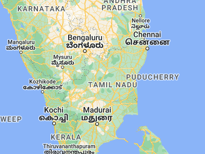 Map showing location of Pāpireddippatti (11.91774, 78.36865)