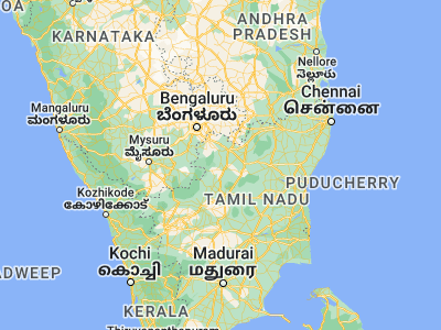 Map showing location of Pāppārappatti (12.21667, 78.06667)