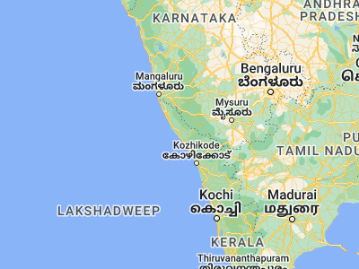 Map showing location of Pāppinisseri (11.95, 75.35)