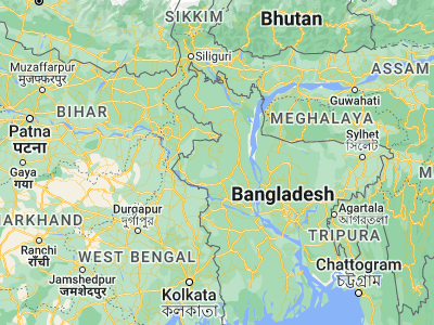 Map showing location of Pār Naogaon (24.80287, 88.95084)