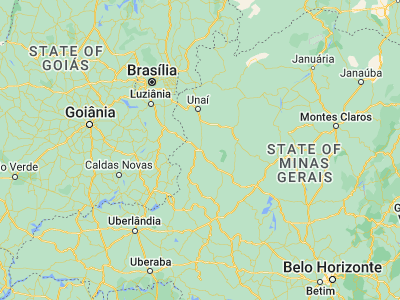 Map showing location of Paracatu (-17.22222, -46.87472)