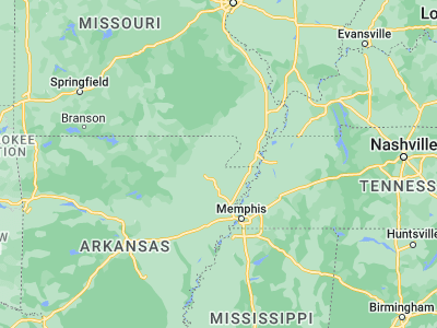 Map showing location of Paragould (36.0584, -90.49733)