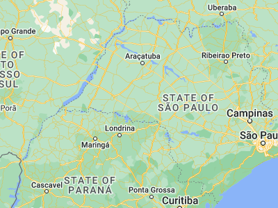 Map showing location of Paraguaçu Paulista (-22.41278, -50.57583)