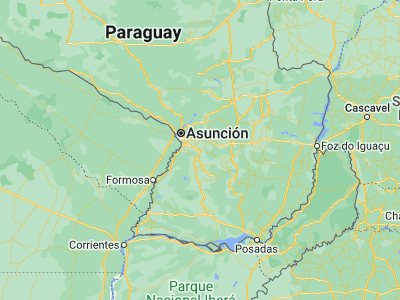 Map showing location of Paraguarí (-25.62083, -57.14722)