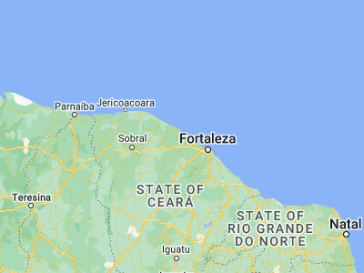 Map showing location of Paraipaba (-3.43944, -39.14833)