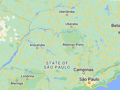 Map showing location of Paraíso (-21.01639, -48.77361)
