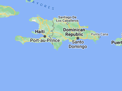 Map showing location of Paraíso (17.99172, -71.16526)