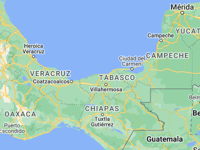Map showing location of Paraíso (18.39816, -93.21408)
