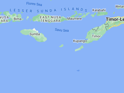 Map showing location of Parajara (-10.5971, 121.8889)