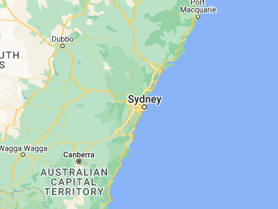 Map showing location of Paramatta (-33.8178, 151.00348)