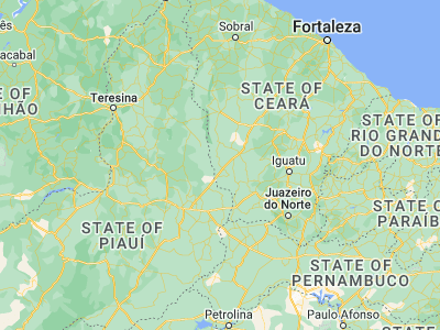 Map showing location of Parambu (-6.21111, -40.69444)