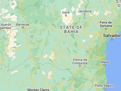 Map showing location of Paramirim (-13.4425, -42.23889)