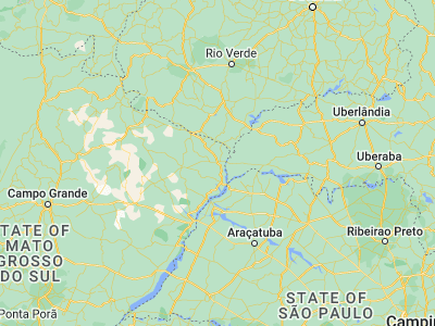 Map showing location of Paranaíba (-19.67722, -51.19083)