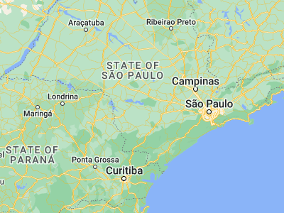 Map showing location of Paranapanema (-23.38861, -48.72278)