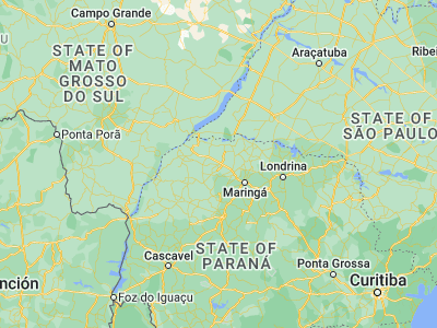 Map showing location of Paranavaí (-23.07306, -52.46528)