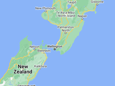 Map showing location of Paraparaumu (-40.91667, 175.01667)