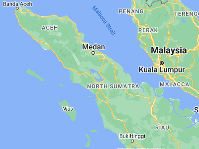 Map showing location of Parapat (2.663, 98.9349)